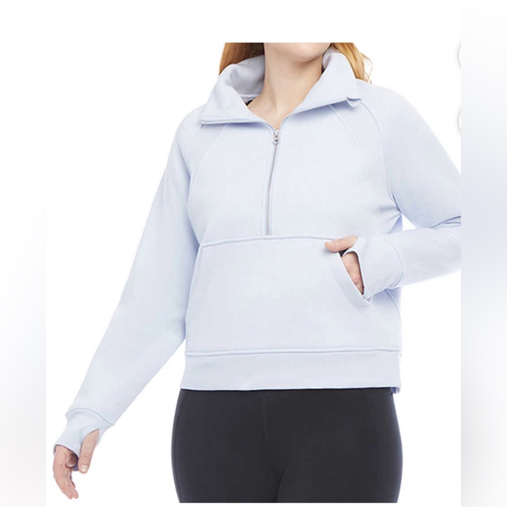 Danskin Light Blue Fleece Quarter-Zip Pullover – Size Small
